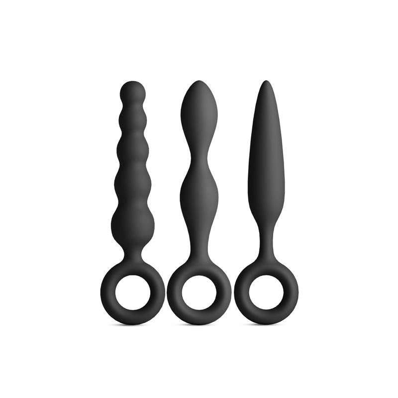 Renegade Trio Kit - Black - Black Butt Plugs - Set of 3 - NSN-1166-03