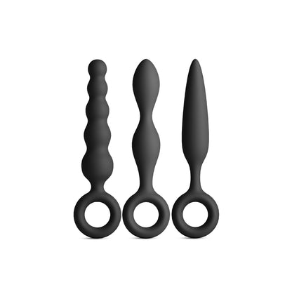 Renegade Trio Kit - Black - Black Butt Plugs - Set of 3 - NSN-1166-03