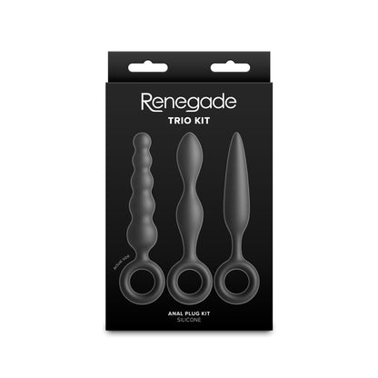 Renegade Trio Kit - Black - Black Butt Plugs - Set of 3 - NSN-1166-03