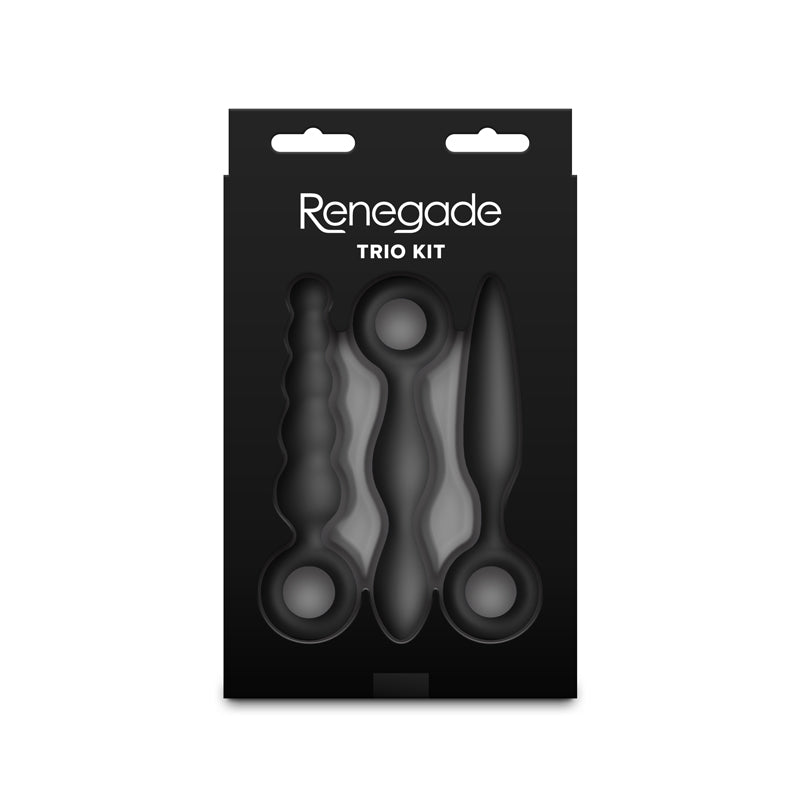 Renegade Trio Kit - Black - Black Butt Plugs - Set of 3 - NSN-1166-03