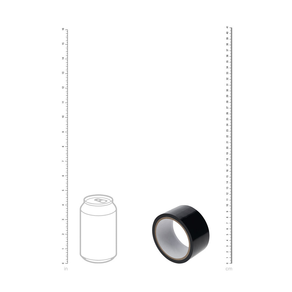 OUCH! PVC Non-Stick Tape - Black - Black Bondage Tape - 20 metre Length - OU1063BLK