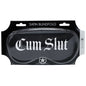OUCH! Satin Mask - Cum Slut - Black Printed Eye Mask - OU1065BLK