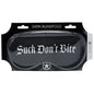 OUCH! Satin Mask - Suck Dont Bite - Black Printed Eye Mask - OU1068BLK
