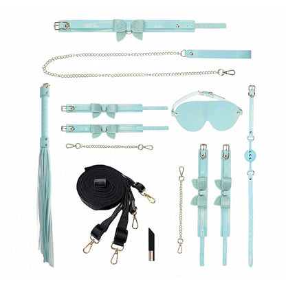 OUCH! Paris Collection - Kit with Bag - Baby Blue Bondage Set with Bag - 8 Piece Kit
