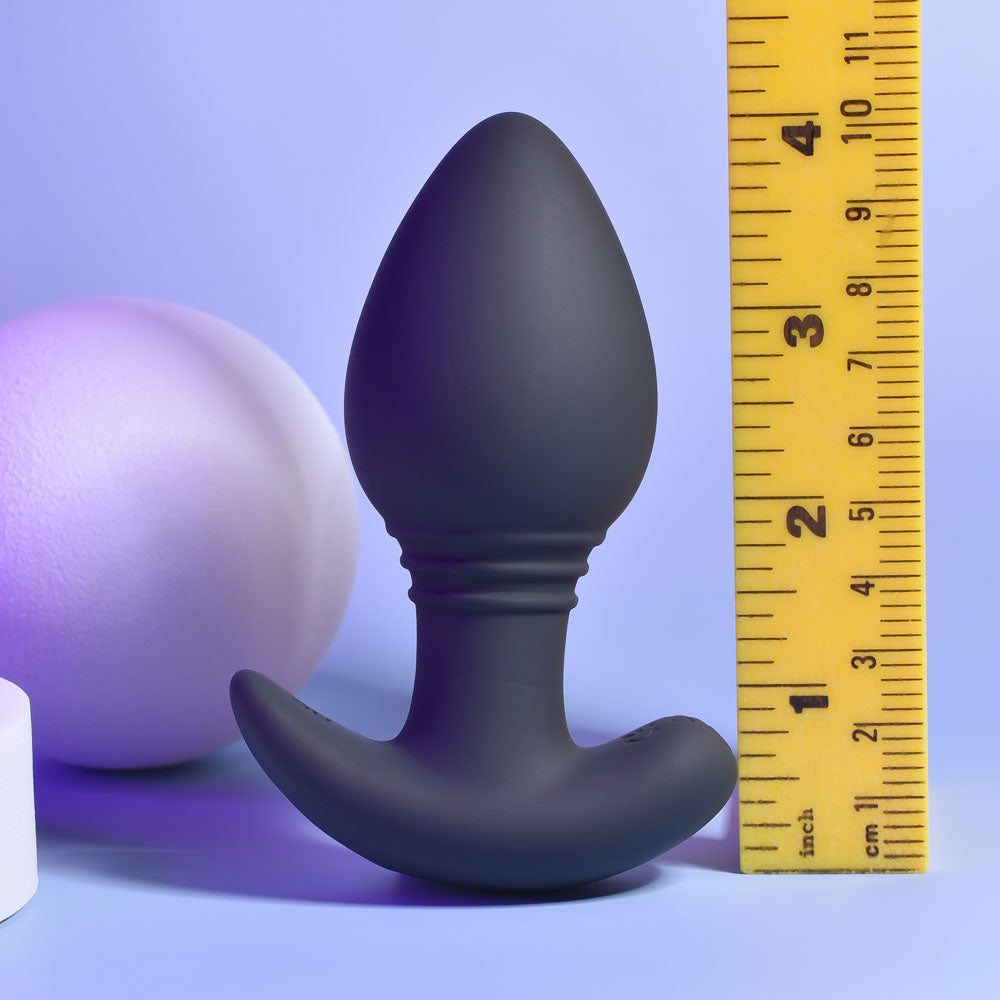 Playboy Pleasure PLUG & PLAY - Black 10.3 cm USB Rechargeable Vibrating Butt Plug