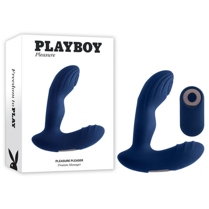 Playboy Pleasure Pleaser - Blue USB Rechargeable Vibrating Prostate Massager