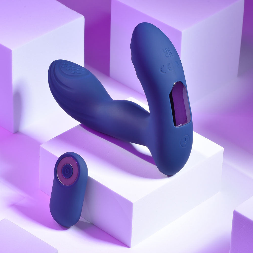 Playboy Pleasure Pleaser - Blue USB Rechargeable Vibrating Prostate Massager