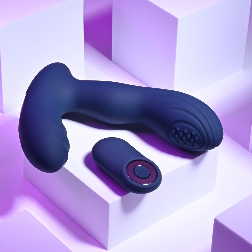 Playboy Pleasure Pleaser - Blue USB Rechargeable Vibrating Prostate Massager