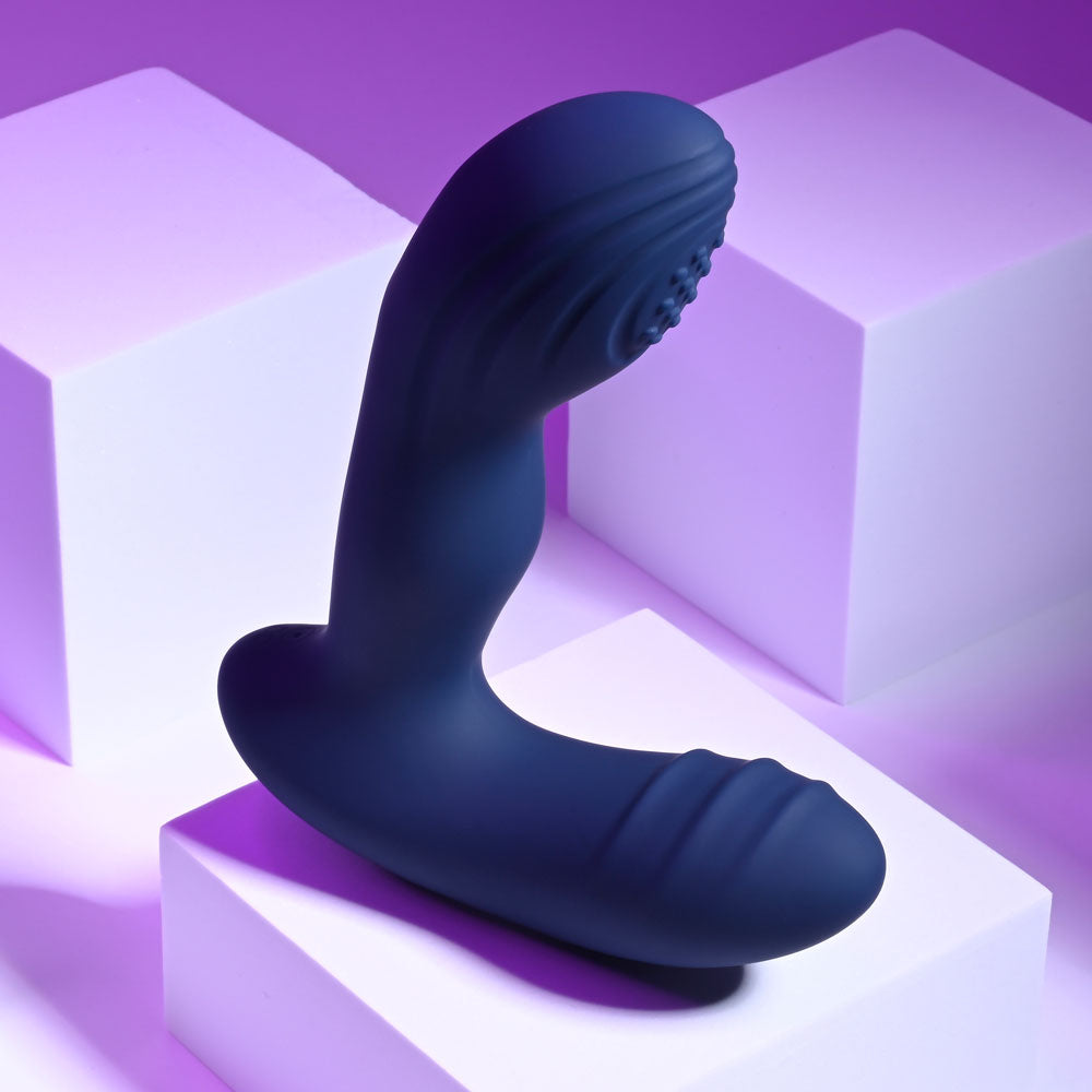 Playboy Pleasure Pleaser - Blue USB Rechargeable Vibrating Prostate Massager