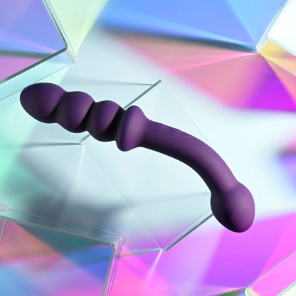 Playboy Pleasure THE SEEKER - Purple 20.3 cm USB Rechargeable Double Ended Vibrator-PB-RS-3236-2