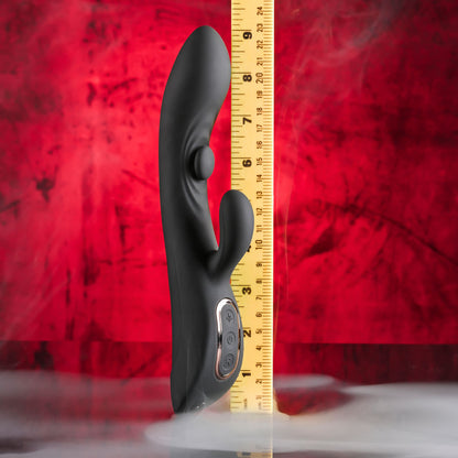 Playboy Pleasure THATS THE SPOT - Black 23.3 cm USB Rechargeable Rabbit Vibrator with G-Spot Tapper-PB-RS-5483-2