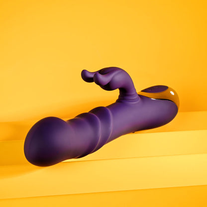 Playboy Pleasure BUNNY PUNCH - Purple 24.4 cm USB Rechargeable Twirling Rabbit Vibrator-PB-RS-5650-2