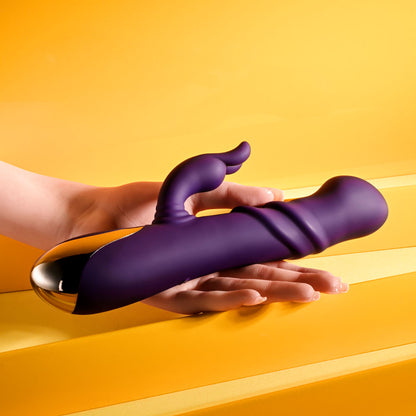 Playboy Pleasure BUNNY PUNCH - Purple 24.4 cm USB Rechargeable Twirling Rabbit Vibrator-PB-RS-5650-2
