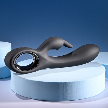 Playboy Pleasure LATE NIGHT BUNNY - Black 20 cm USB Rechargeable Rabbit Vibrator-PB-RS-6251-2