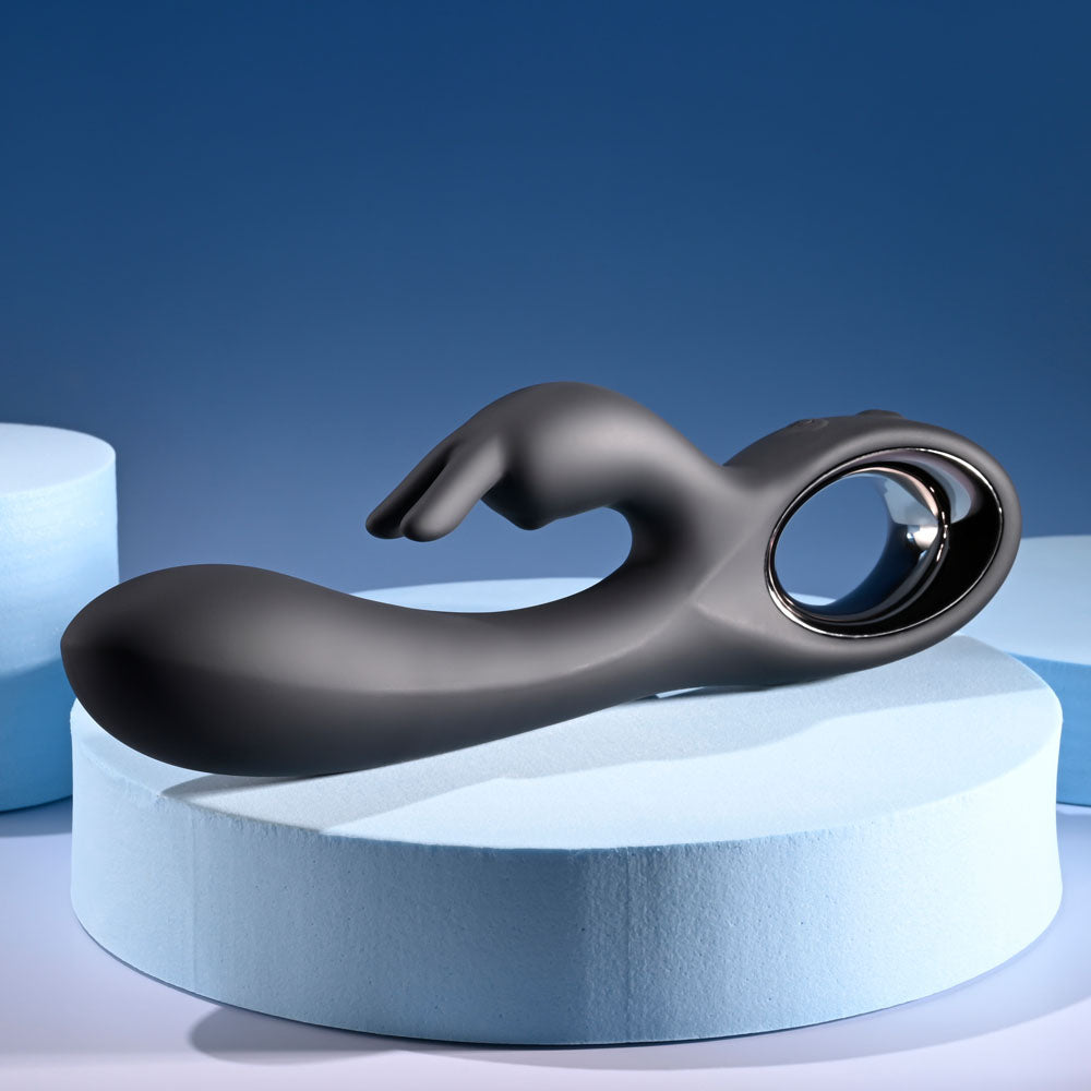 Playboy Pleasure LATE NIGHT BUNNY - Black 20 cm USB Rechargeable Rabbit Vibrator-PB-RS-6251-2