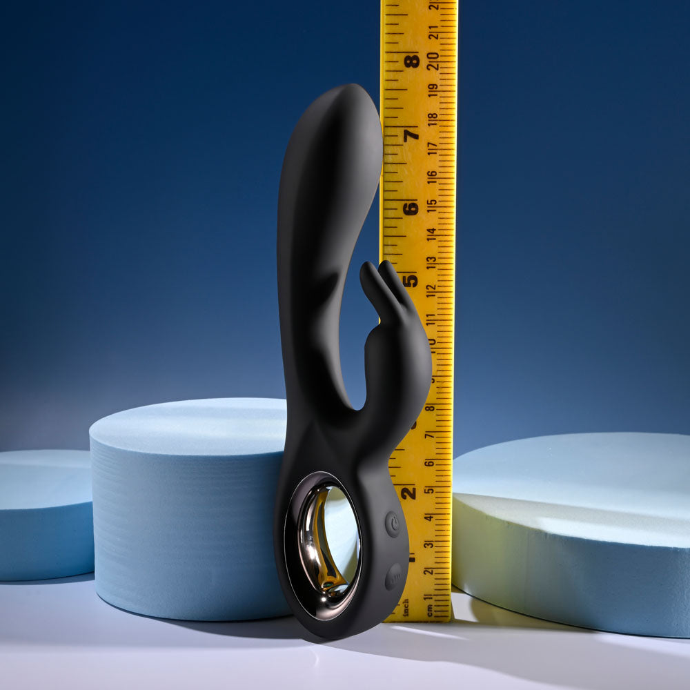 Playboy Pleasure LATE NIGHT BUNNY - Black 20 cm USB Rechargeable Rabbit Vibrator-PB-RS-6251-2