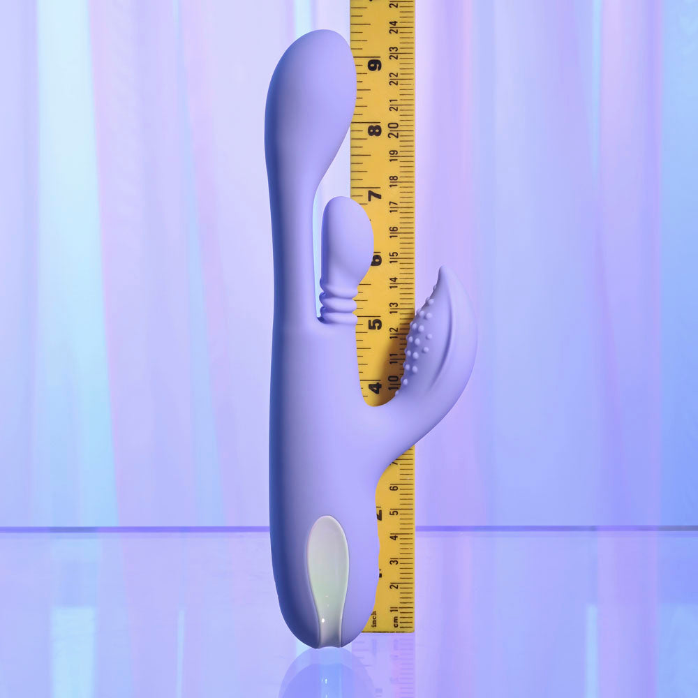 Playboy Pleasure NUBBIN RUBBIN - Purple 24.1 cm USB Rechargeable Thrusting Rabbit Vibrator-PB-RS-6695-2