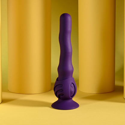 Playboy Pleasure WIGGLE IT - Purple 23.9 cm USB Rechargeable Wiggling Vibrator-PB-RS-6893-2