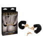 Fetish Fantasy Gold Deluxe Furry Cuffs - Black/Gold Furry Restraints-PD3996-27