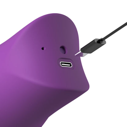 Fantasy For Her Lush Kiss Plush - Purple - Purple USB Rechargeable Licking & Sucking Stimulator - PD4983-12