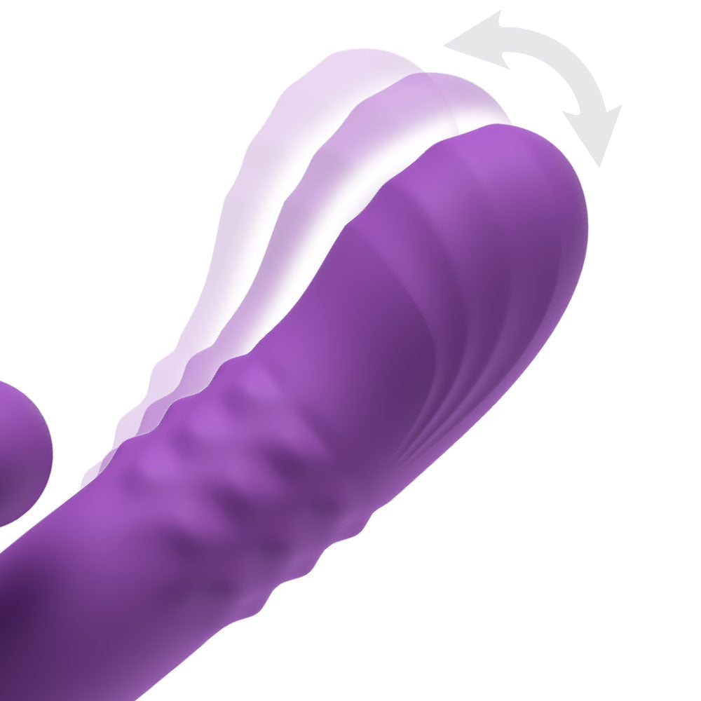 Fantasy For Her Harmoni Pro - Purple - Purple 17.8 cm USB Rechargeable Throbbing Vibrator - PD4990-12