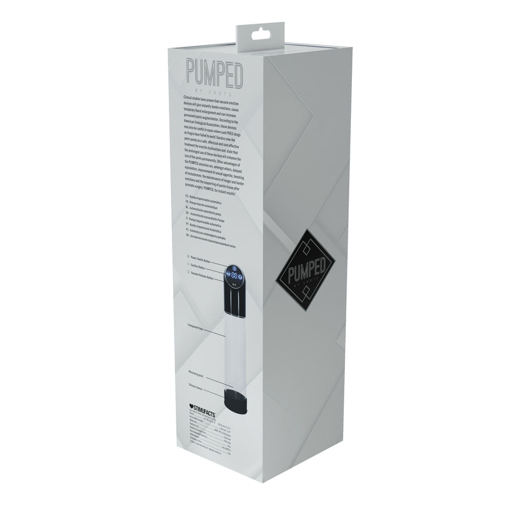 PUMPED Automatic Waterproof Pump - Black - Black/Clear USB Rechargeable Automatic Penis Pump-PMP056BLK