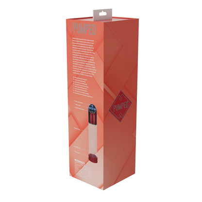 PUMPED Automatic Waterproof Pump - Metal Red - Red/Clear USB Rechargeable Automatic Penis Pump-PMP056MRD