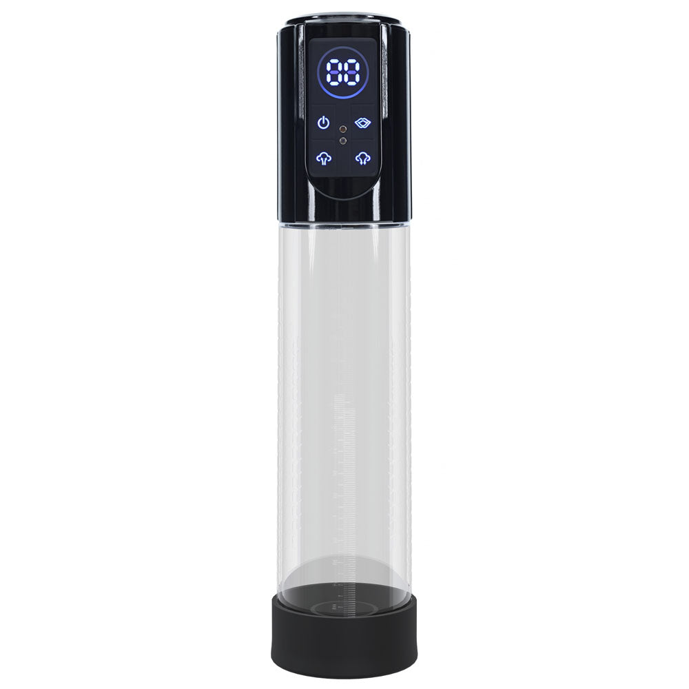 PUMPED MegaLift Automatic Penis Pump - Black - Black/Clear USB Rechargeable Auto Penis Pump-PMP059BLK