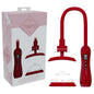 PUMPED Vulva & Breast Pump with Tongue Stimulator - Red - Red USB Rechargeable Ladies Pump Set - PMP070RED