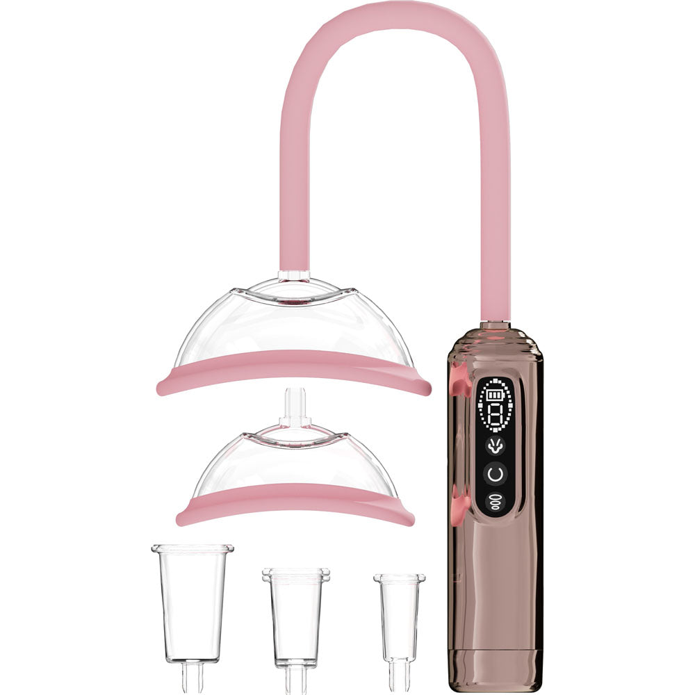  Breast & Nipple Pump - Rose Gold - Rose Gold USB Rechargeable Ladies Pump Set - PMP075ROS
