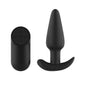 Passion Play Silicone Vibrating Butt Plug with Remote - Black 10.4 cm USB Rechargeable Vibrating Butt Plug with Wireless Remote - PP0007