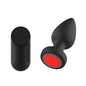 Passion Play Vibrating Butt Plug with LED Base - M - Black 10.4 cm USB Rechargeable Vibrating Butt Plug with LED Base and Wireless Remote - PP0016