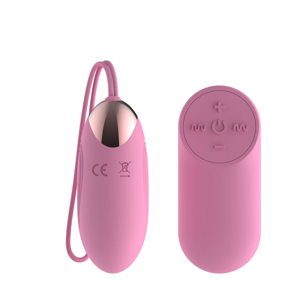 Passion Play Silicone Vibrating Egg - Small - Pink USB Rechargeable Vibrating Egg with Wireless Remote - PP0050