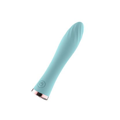 Passion Play Ultra Power Silicone Vibrating Bullet - Blue - Blue 12.9 cm USB Rechargeable Vibrating Bullet - PP0102-1