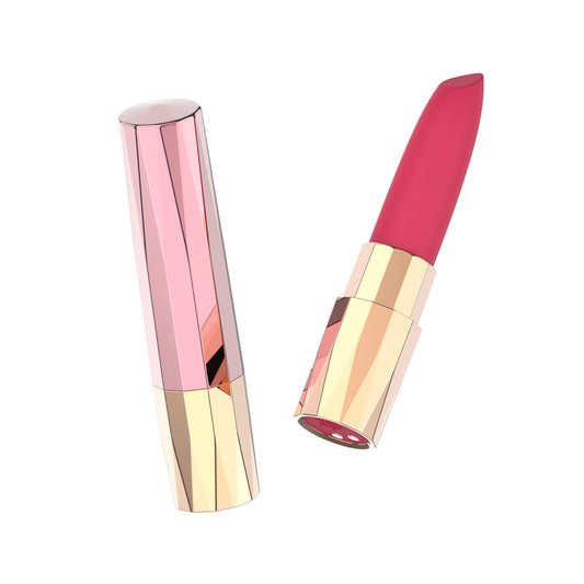 Passion Play Rechargeable Lipstick Vibe - Pink/Gold 9.6 cm USB Rechargeable Lipstick Bullet Vibrator - PP0120