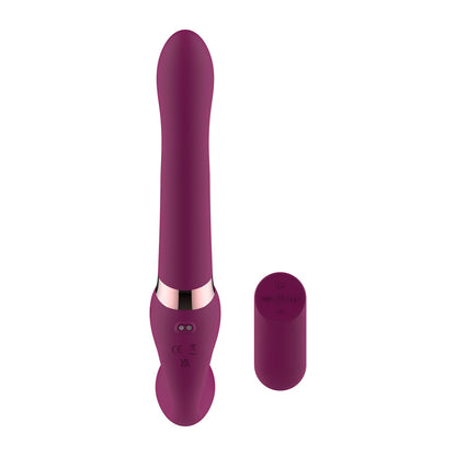 Passion Play Strapless Dildo with Remote Controller - Purple 25 cm USB Rechargeable Strapless Strap-On with Wireless Remote - PP0219