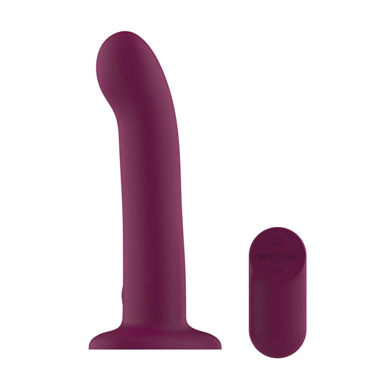 Passion Play Vibrating Dildo - Purple - Purple 18.2 cm USB Rechargeable Vibrating Dildo with Wireless Remote - PP0233