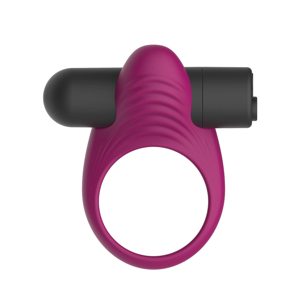Passion Play Silicone Vibrating Cockring - Purple USB Rechargeable Vibrating Penis Ring - PP0246