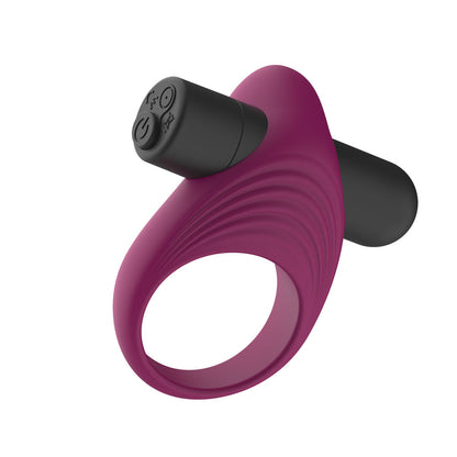 Passion Play Silicone Vibrating Cockring - Purple USB Rechargeable Vibrating Penis Ring - PP0246