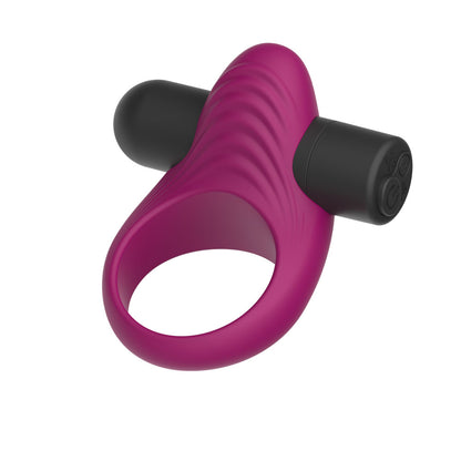 Passion Play Silicone Vibrating Cockring - Purple USB Rechargeable Vibrating Penis Ring - PP0246