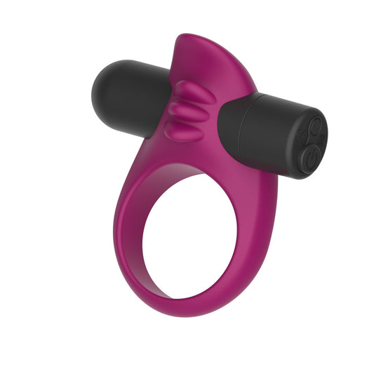 Passion Play Silicone Vibrating Cockring - Purple USB Rechargeable Vibrating Penis Ring - PP0247