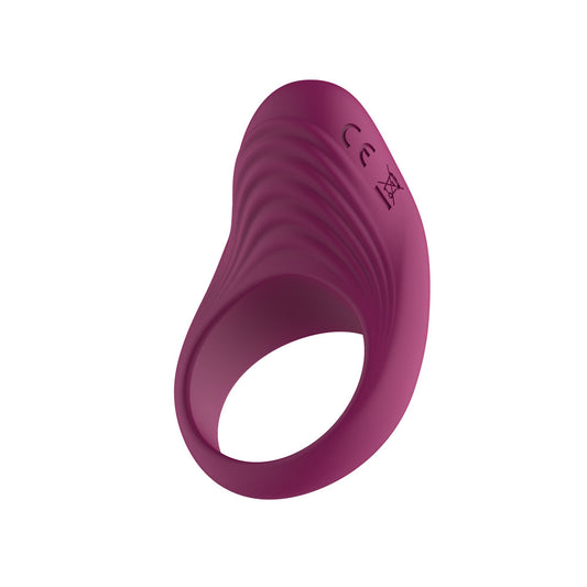 Passion Play Silicone Vibrating Cockring - Purple USB Rechargeable Penis Ring - PP0256