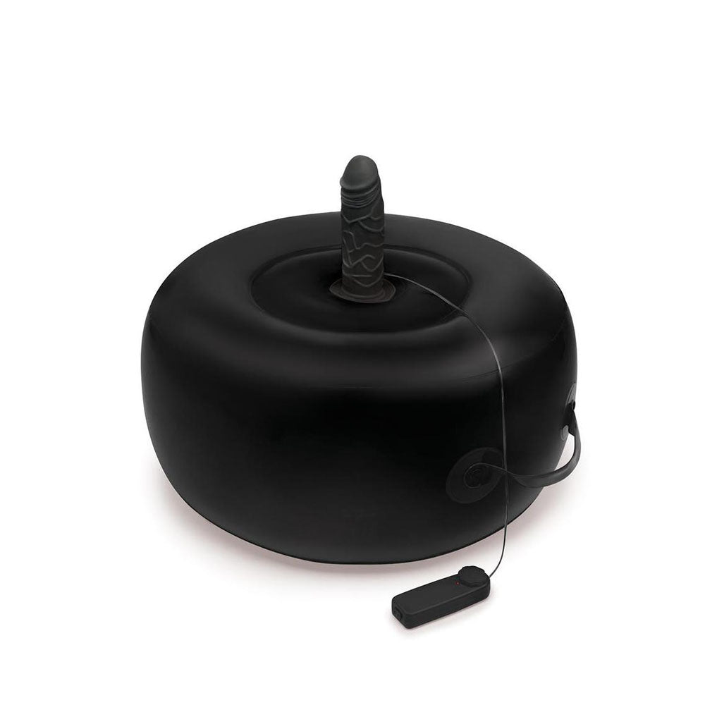 Whipsmart Inflatable Vibrating Love Seat - Black Inflatable Cushion with 6 Vibrating Dong-PP113