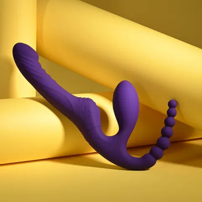 Playboy Pleasure HUG IT OUT - Purple 29 cm USB Rechargeable Strapless Strap-On