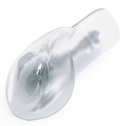 Pipedream Extreme Toyz Self Lubricating Sorority Snatch - Clear - Clear Vagina Stroker - RD422-20