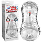 PDX Wet Pussies Super Flip-A-Pussy Over - Clear - Clear Dual Ended Self Lubricating Stroker (Vagina & Ass) - RD446-20