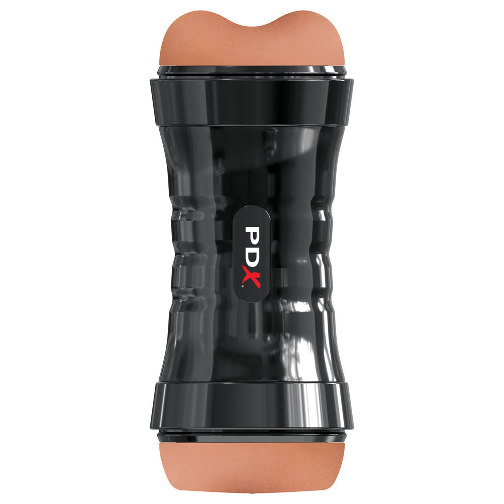 PDX Wet Pussies Super Flip-A-Pussy Over - Brown - Brown Dual Ended Stroker (Vagina & Ass)-RD446-29