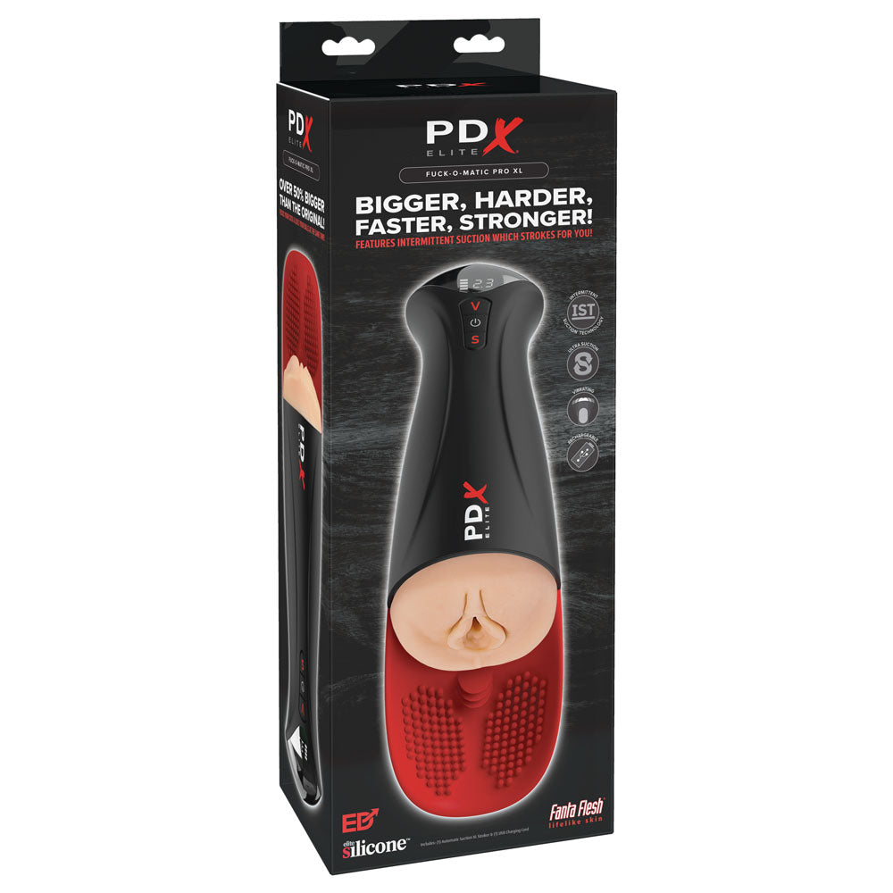 PDX Elite Fap-O-Matic Pro XL - Light - Flesh USB Rechargeable Auto Stroker-RD552-21