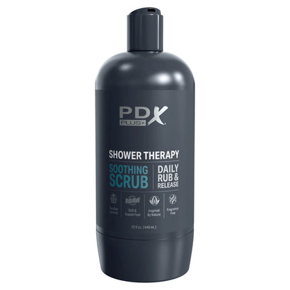 PDX Plus Shower Therapy - Soothing Scrub - Discreet Vagina Stroker with Suction B