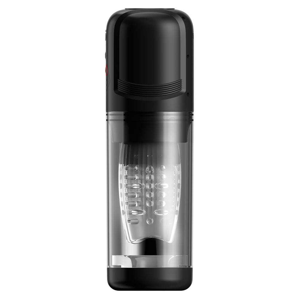PDX Elite Mega-Bator Pro - Clear USB Rechargeable Vibrating & Spinning Auto Stroker - RD636